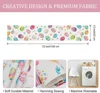 Easter Bunny Gnome Table Runner 13x72 Inch Eggs Rabbit Ears Floral Spring Seasonal Holiday Kitchen Dining Table Decoration 2
