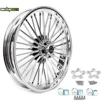 BIKINGBOY Ruota Anteriore a Doppio Disco 21' X 3.5' con 36 Raggi Fat per Touring Bagger Electra Glide FLHT Road King FLHR Street Glide 1984-2008