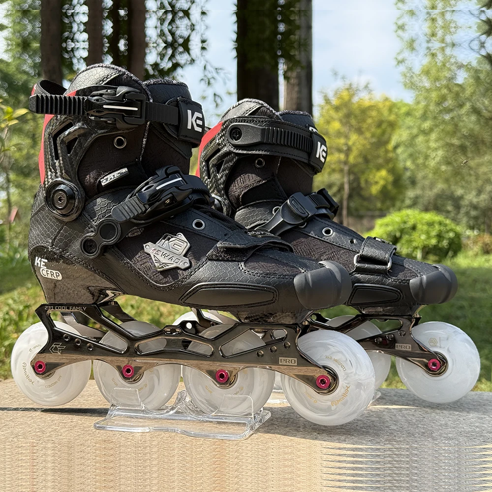 Inline Skates Carbon Fiber Original KE CFRP Professional Slalom Skate JUF Child Adult Roller Skating Shoes Sliding Patines