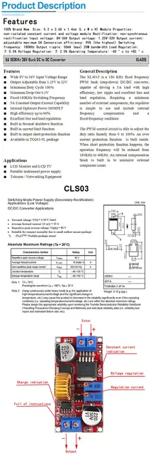 Modulo Step-Down XL4015 DC-DC 5A - Regolabile Per Carica Batterie Al Litio E Alimentazione LED