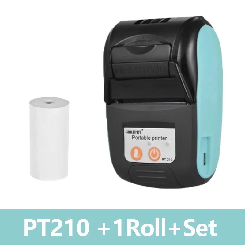 GOOJPRT PT-210 طابعة حرارية بلوتوث لاسلكية صغيرة م...
