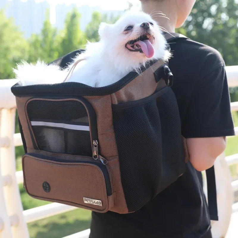 Bicycle Front Basket Bicycle Pet Dog Carrying Bag Removable Suspension Folding Duffel Bag 15 lbs Weight Capacity