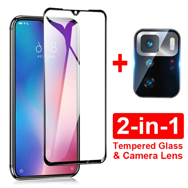 2in1 9d Black Edge Tempered Glass Screen Protector And Camera Lens