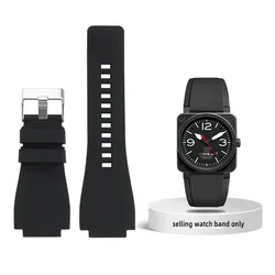 Exquisite Silicone Watchband - Soft, Waterproof & Breathable - 24mm Black - 34mm - 24mm (A Black silver)