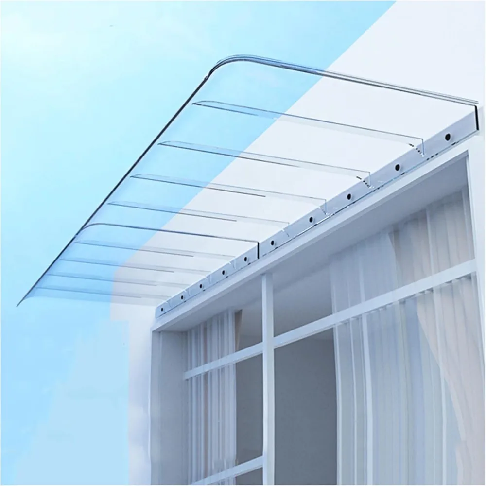 Awning Canopy for Front Door/Porch Patio Roof Window Awning Door Canopy Rain Shelter Polycarbonate Awnings(20'' x 75'')
