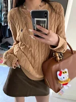 زوجين بوتيك الراقية المطرزة محبوك المرأة سترة الكشمير المعنقة الجولة الرقبة الرجال البلوز بأكمام طويلة جديد الكشمير سوي 3