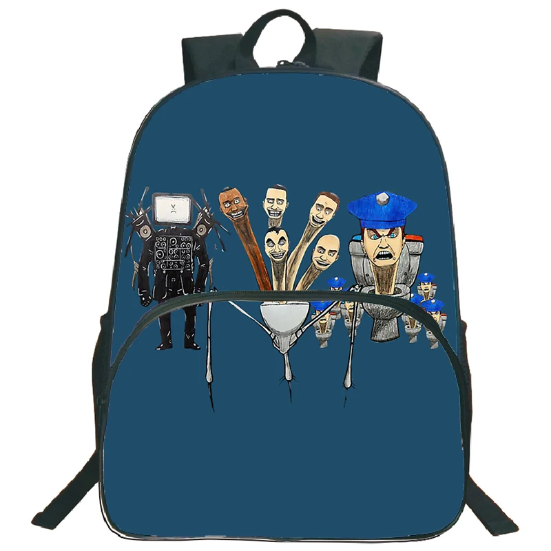Skibidi Toilet Schoolbag Speakerman Camera Man Cartoon Anime Backpack Camcordeman Mochila for Children's Bags for Girls 6