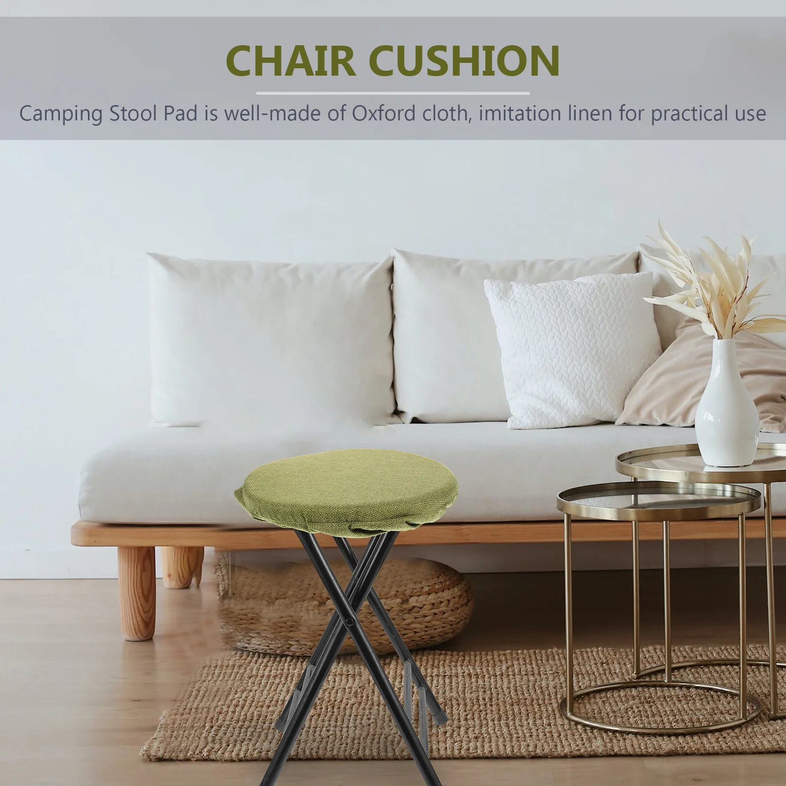 Outdoor Home Sponge Cushion Folding Telescopic Stool Storage Travel Waterproof Oxford Cloth Seat Pad Portable Chair Camping