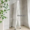 Nordic iron Kitchen Cabinets Folding Storage Rack Multi-layer Kitchen Pan Microwave Storage Rack Home Bathroom Mobile Rack R 4