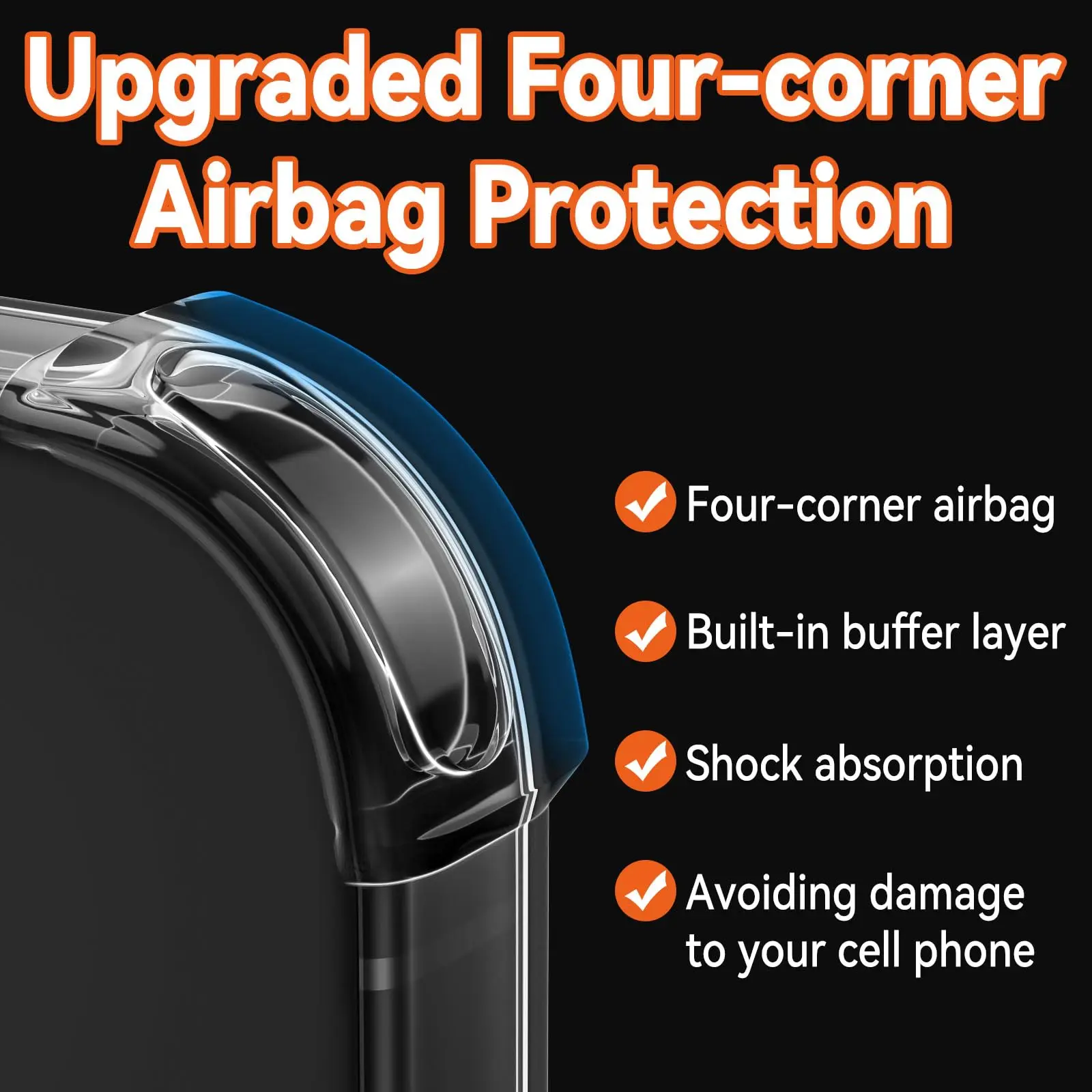 Transparent Shockproof Card Holder Wallet Case - Soft Silicone TPU Back Cover