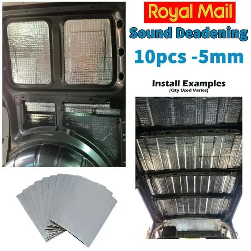 Car Sound Deadener Heat Insulation Mat Auto Van Sound Proofing Deadening Insulation Mat Car Hood Noise Insulator 5/10 Sheets