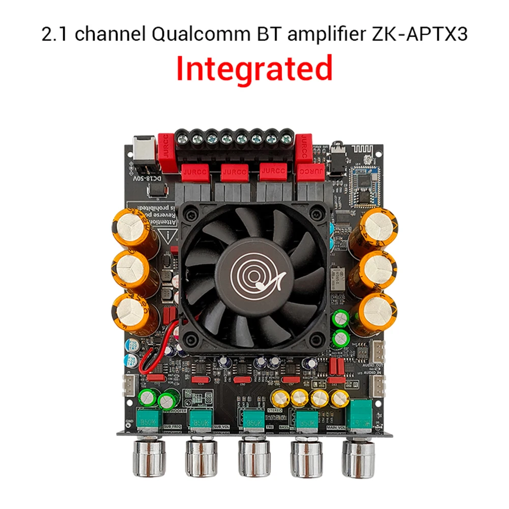 ZK-APTX3 300W * 2 + 600W TPA3255 BT 파워 앰프 보드, 2.1 CH 서브우퍼 오디오 파워 앰프 보드