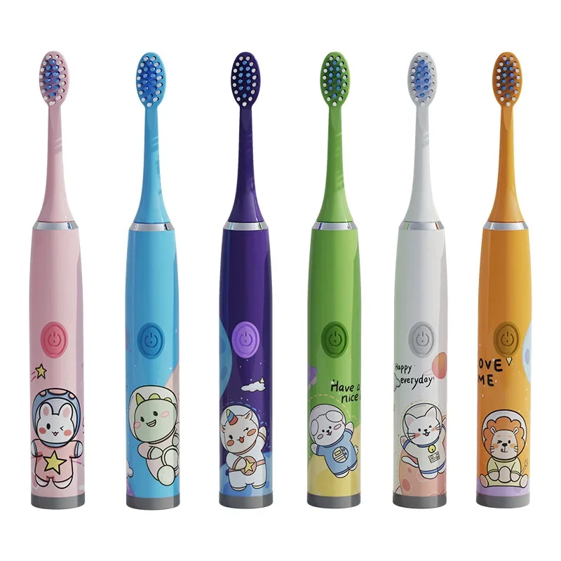 Children's 360° Cartoon Electric Toothbrush with Extra Brush Heads & Gentle Oral Care Massage