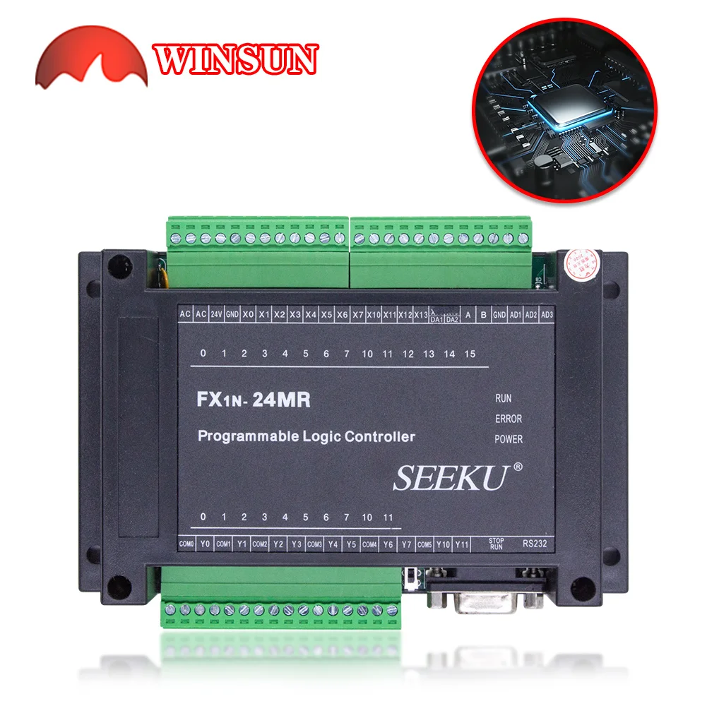 SeekU FX1N-24MT 24MR WS1N 24VDC Ǵ 220VAC PLC  ڵȭ  ̵  ġ Է 14  10 ǽð Ŭ