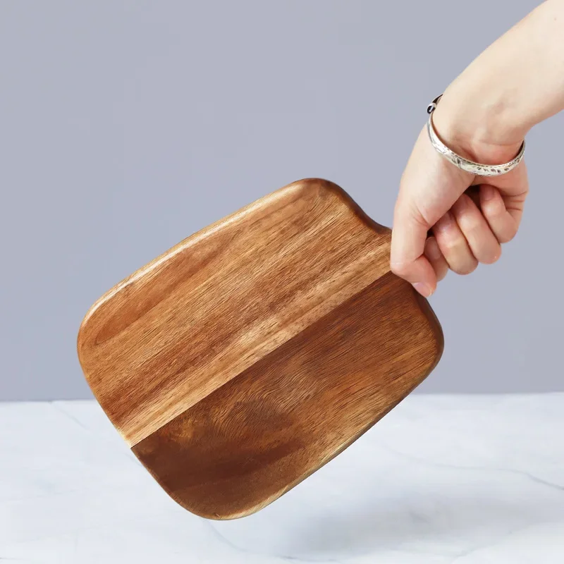Kitchen Wooden Chopping Blocks Cutting Board Pizza Bread Fruit Sushi Tray Hangable Kitchen Tool