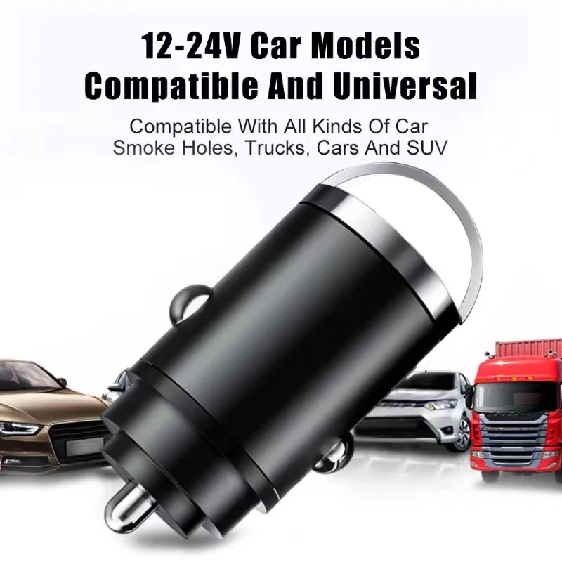 Caricabatterie da auto mini 100W QC 3.0 PD con ricarica rapida USB Type C per iPhone Samsung Xiaomi Huawei - Image 6