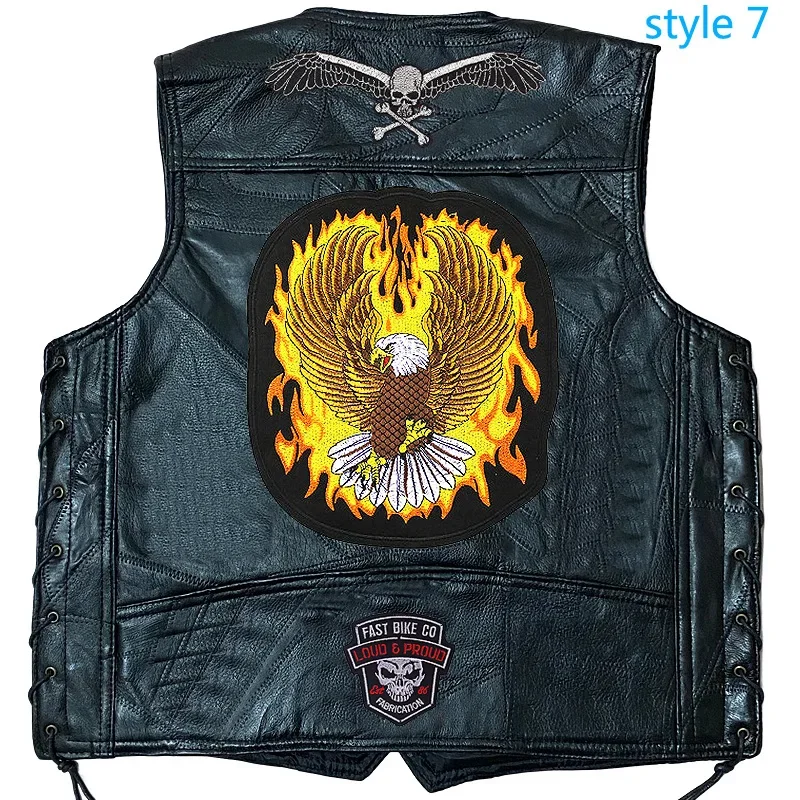 Production of Thorny Motorcycle Vest Sleeveless Trendy Loose Casual Vest Super Cool Personalized Harley Riding