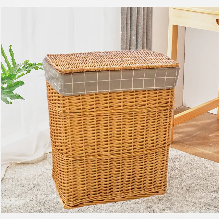 Dirty clothes basket rattan storage  dirty  household  large with lid dirty clothes basket fruit basket 6
