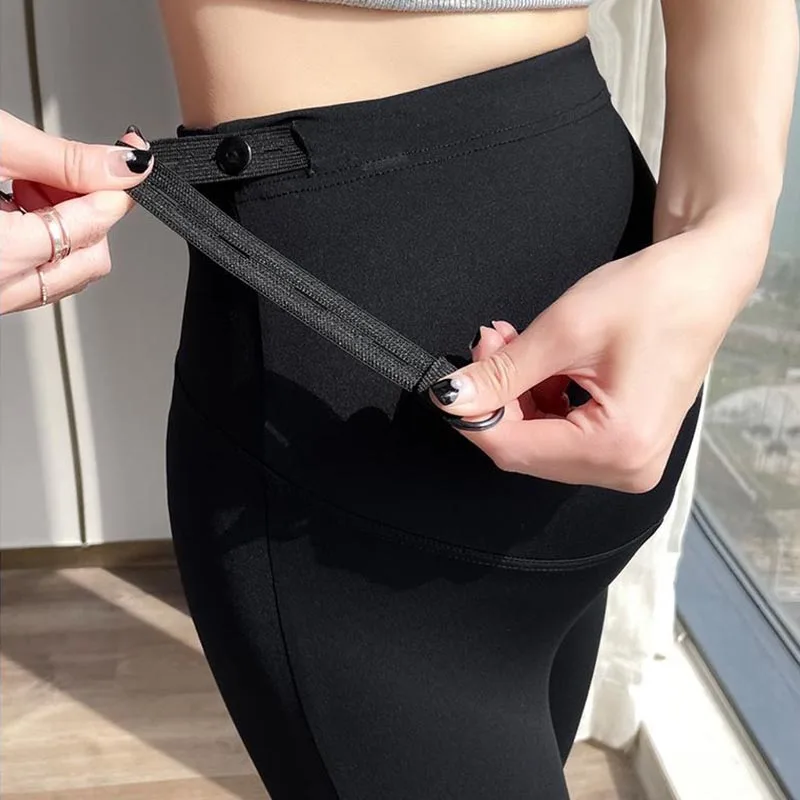 Maternity Pants Women Yoga Pants Maternity Pants Pregnant Women Yoga Flared Pants Summer Thin Wear Casual Thin Shark Spring and Summer