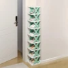 9-Layer Stackable Shoe Cabinet, Green Ultra-Thin Shoe Rack, Suitable for Small Spaces 6
