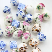 

New Wholesale DIY Jewelry Accessories Hand-made Beading Material Oval / Round / Square Printed Ceramic Olive Decal