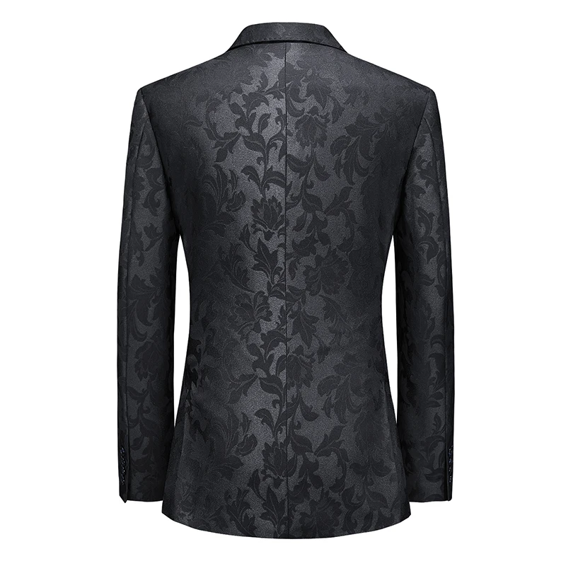 S-5XL High quality Men's fashion handsome Everything Business Everything Spring jacquard casual suit single West coat 4
