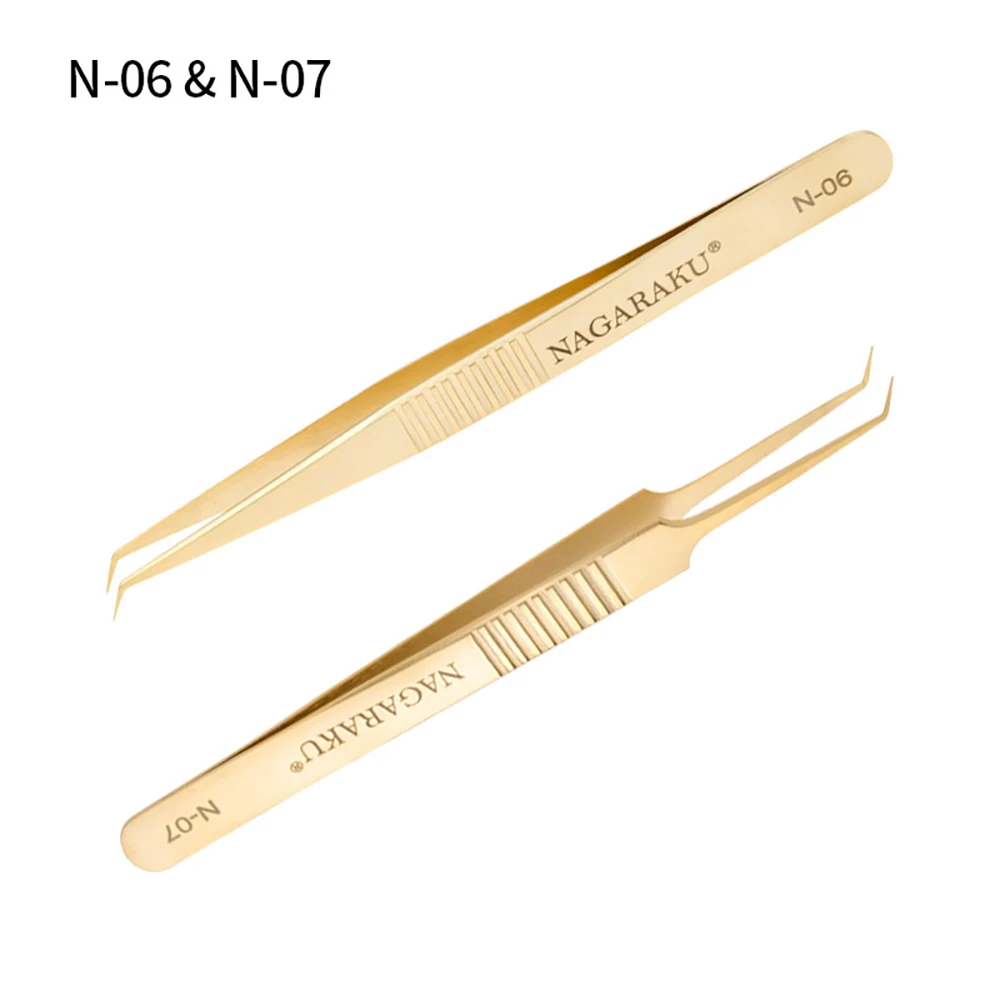 NAGARAKU 20 PCS N-series Tweezers For Eyelash Extension Fans-making Tweezers Volume Fans Eyelash Tweezers 3D Accurate Tweezers 6