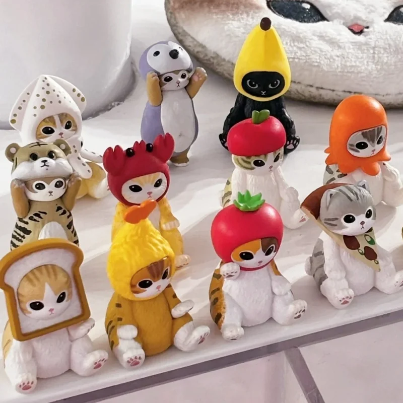 

Оригинальные фигурки кошек Mofusand, милая кукольная сумка, кавайная фигурка, модель, украшение, модель, подарок на день рождения, игрушки
