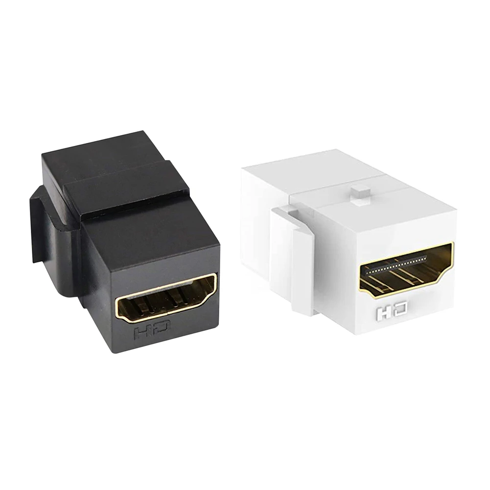 5PCS HDMI Keystone Coupler Female to Female Jack Insert 3D 4K Clutch Adapter for Blu-Ray Player Streaming Video Player HDTV Projector Computer Black