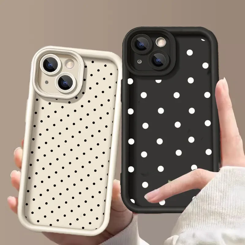Strawberry Polka Dots Cute Silicone Case Cover