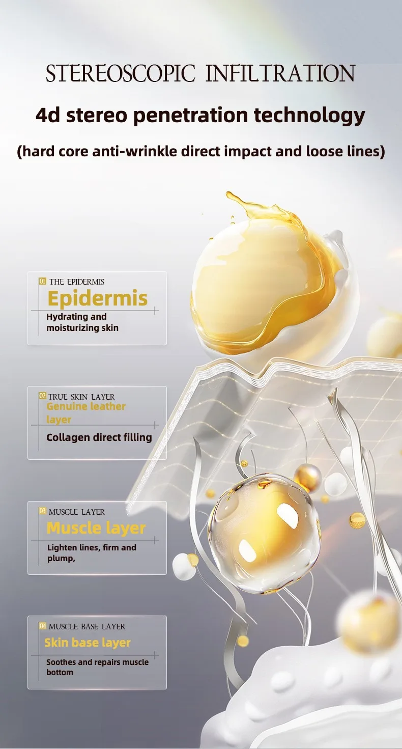 Description Picture 5 of itemHigh end Anti- Wrinkle Face Skin care Serum Fade Fine Lines Facial Moisturizing brightning Anti Aging Firming Skin Care Essence