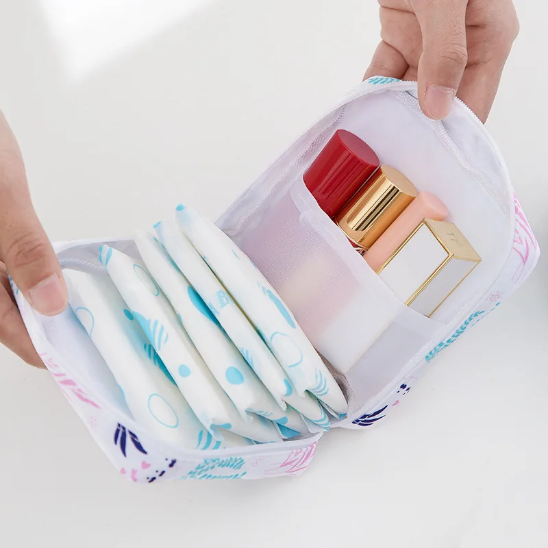 Multi Function Portable Sanitary Pad Storage Bag Tampon Pouch Napkin Cosmetic Bag Organizer Makeup Girl Hygiene Pad Bags makeup organizer,cosmetic bag,storage bag,cosmetic storage bag,makeup bag,cosmetic case