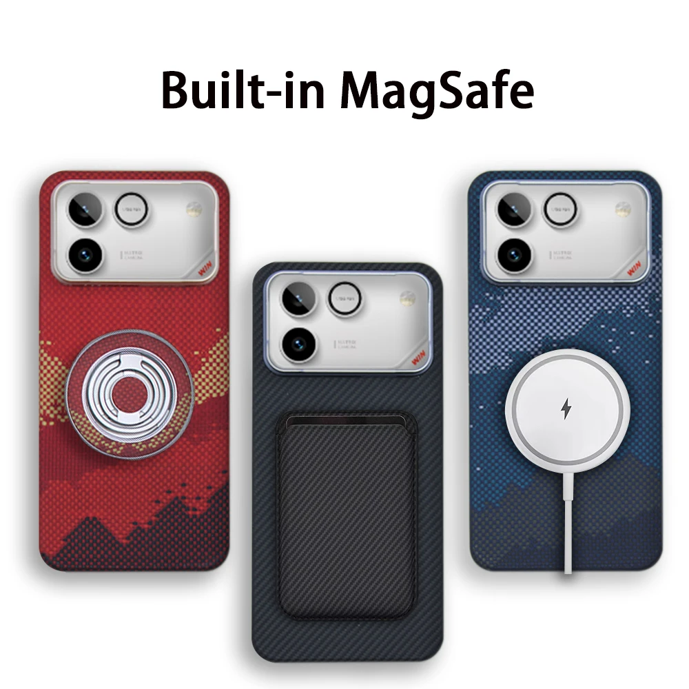 Luxury Aramid Fiber Magnetic Carbon Fiber Protective Phone Case