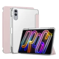 Magnetic TPU Tablet Case with Auto Sleep and Pen Slot - Lenovo Yoga Tab 11.1 (Pink)