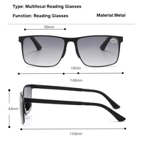 Femmes hommes mode lunettes de lecture bifocales multifonctionnel Vintage presbytie lunettes Protection UV lunettes de soleil nuances + 1.0 + 3.5 6