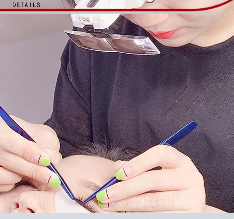 Description Picture 2 of itemWhite Professional Multi Times Adjectable Wide Horizion Brow Lash Extension Tools Led Eyelash Magnifying Glasses