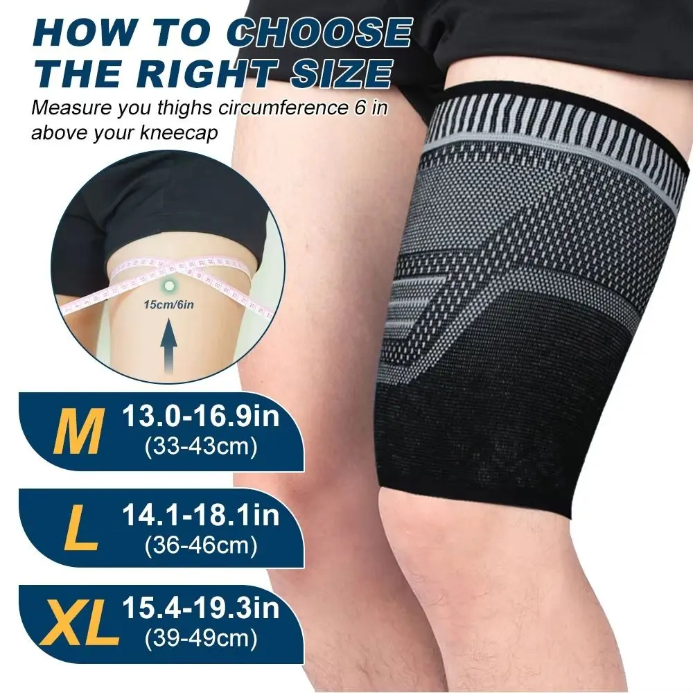 New Nylon Thigh Protection Sleeve Elastic Compression Leg Support Anti-Chafing Muscle Brace Men Women