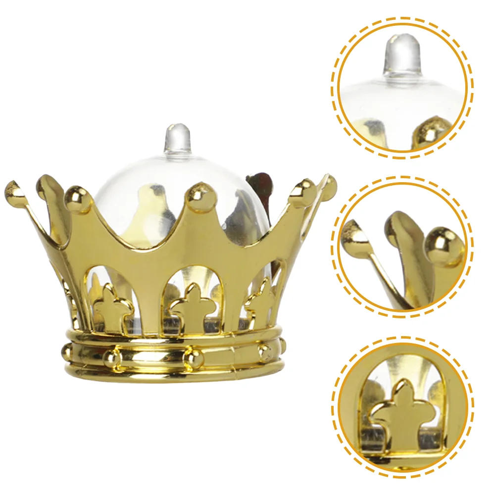 

Crown Candy Boxes Wedding Party Gift Boxes Fillable Candy Containers With Dome Wedding Favors Xmas Kids Candy Holder