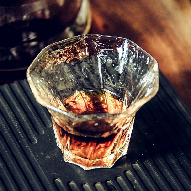Japanese Small Capacity 60ml Heat-resistant Glass Tea Cup Kungfu Small Teacup Coffee Cup Whiskey Glasses Tasting Glass Wine