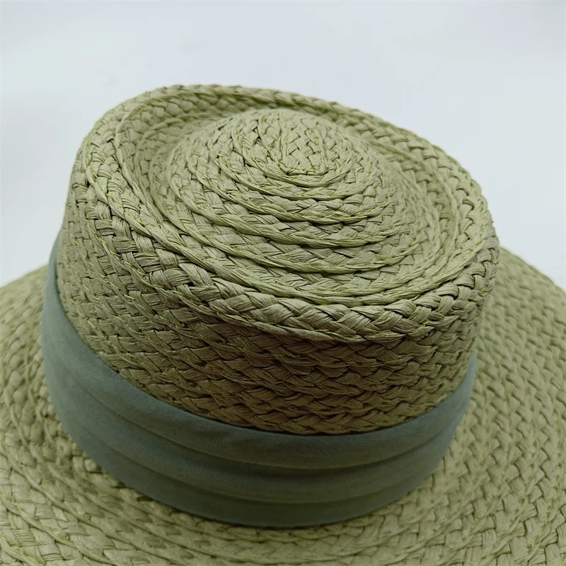 Zaawansowany materiał kapelusz na plażę lato zaawansowany nowy modny kapelusz przeciwsłoneczny biały słomkowy kapelusz miękki kapelusz cylinder neutralny kapelusz przeciwsłoneczny Golf
