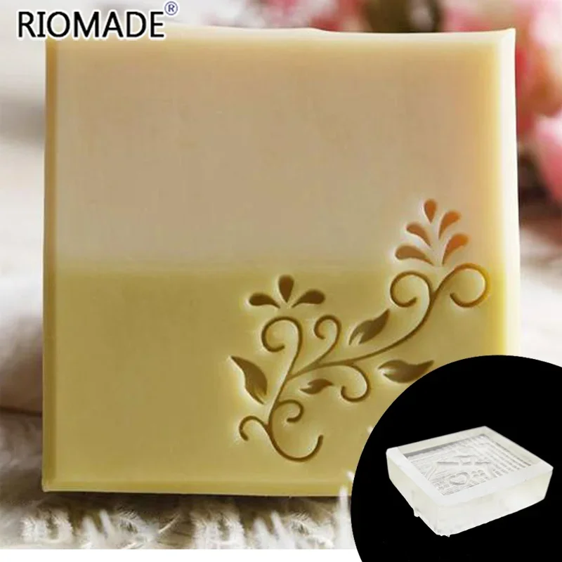 Anlage Muster Seife Stempel Transparent Seife Dichtung Mit Griff Acryl Stempel Benutzerdefinierte Für Seife Machen – Detail 3
