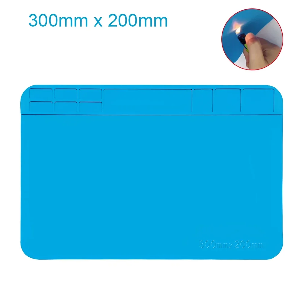 Enhanced Silicone Soldering Work Mat – Heat Resistant, Anti-Static, Magnetic