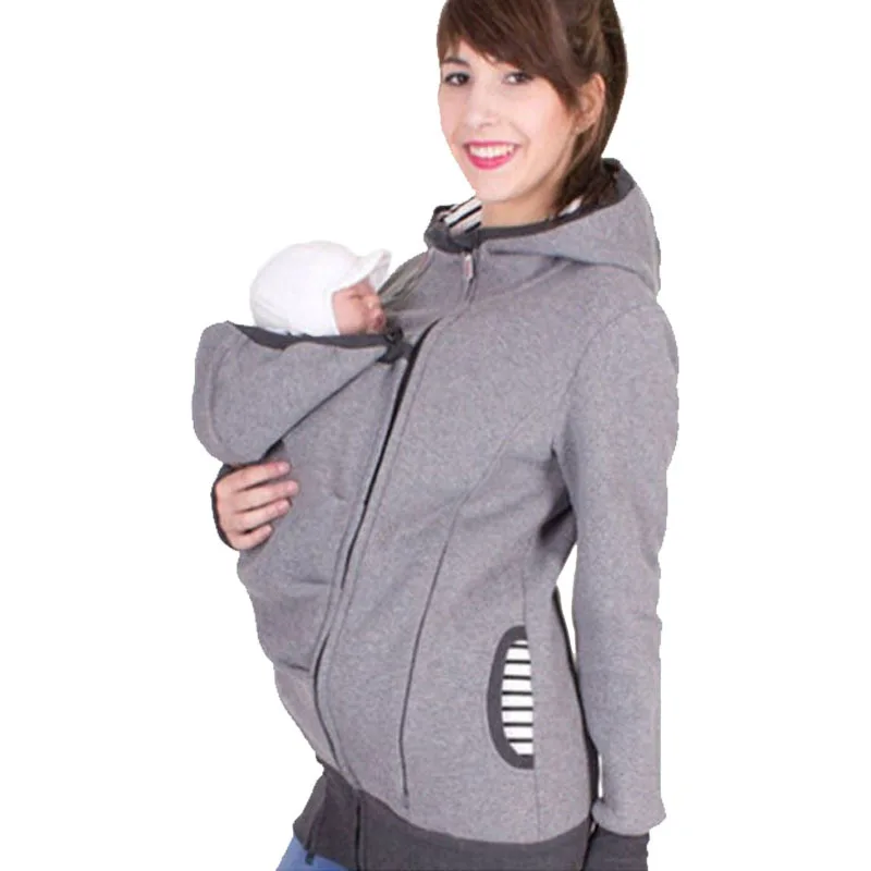 Adult Baby Hoodie 3-in-1 Keep Warm Kangaroo Hoodie Coat for Mom and Baby Sweatshirt for Baby Carriers Women's Autumn Clothes