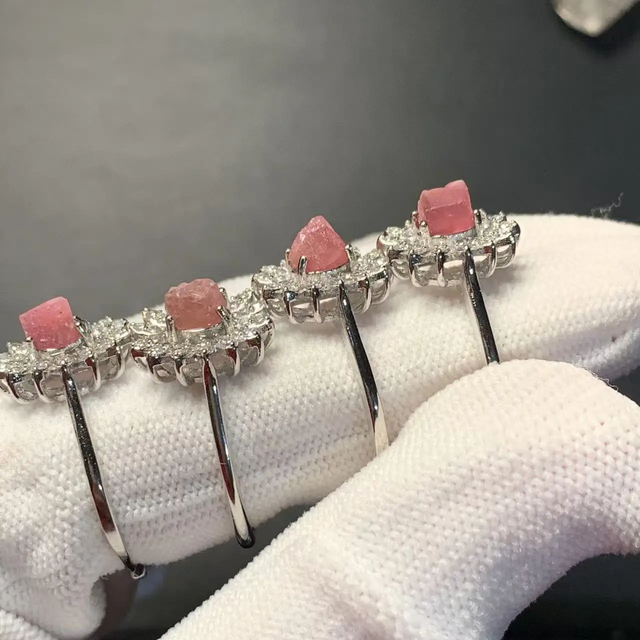 Natural PINK Tourmaline Ring Adjustable Female Ring Jewelry for Women Gift Wholesale High Quality Vintage Fine