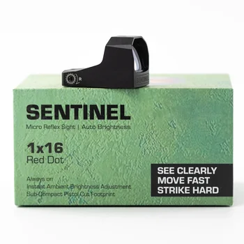 Sentinel 1x16 Compact Reflex 3 MOA Red Dot Sights RMSC Footprint Shake Wake Motion Sensing Manual Brightness for Glock 43X MOS 2