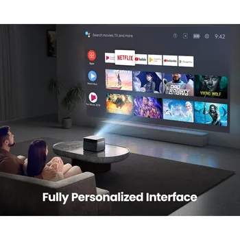 Dangbei Mars Pro 4K Projector, DLP Projector with Android 4GB+128G, 2x10W HiFi Speakers, Auto Focus, Keystone HDR10 Home Theater 6