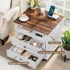 Nightstand Set of 2 with Charging Station, 24" Wide End Table with 2 Drawers, Dresser for Bedroom, Nightstands 5