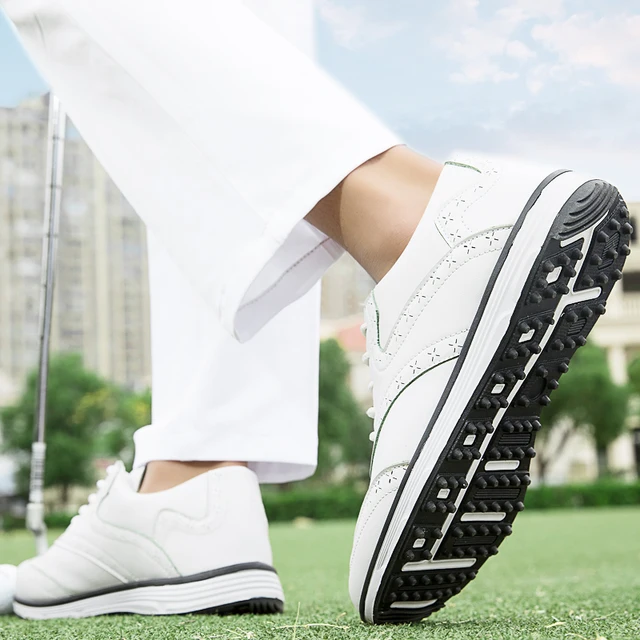 프로페셔널 남성용 골프화, 아웃도어 스니커즈, 클래식 골프 스니커즈, 화이트 블루 골프 트레이닝 슈즈에 대한 상세한 정보