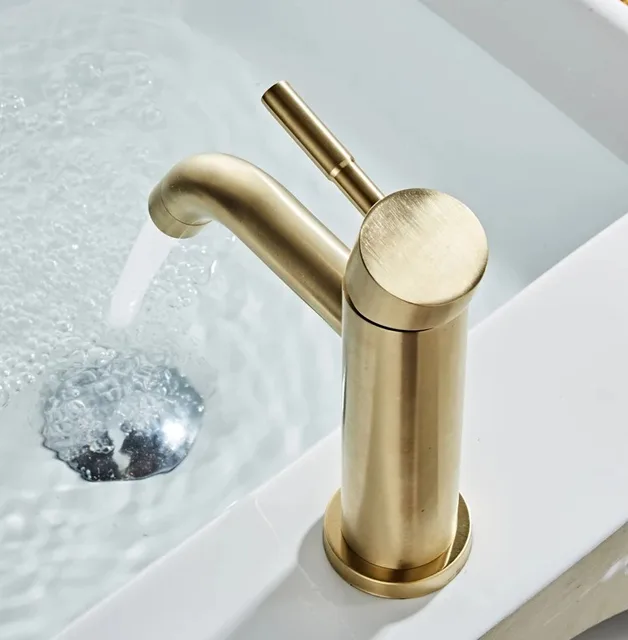 Rubinetto Lavabo Bagno A Leva Singola - In Ottone Cromato, G 3/8 - Foto 7