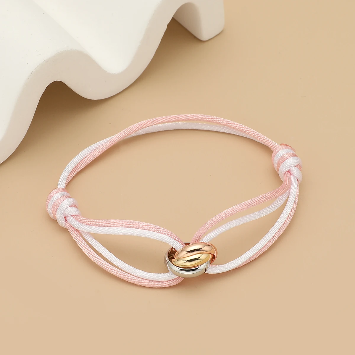 Fashion Rope Bracelet with Creative Colorblock Design - Men's & Women's Accessory Gift